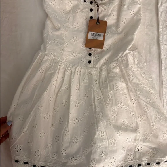 Frankie's Bikinis White Maxi Dress with Black Details - Picture 8 of 8